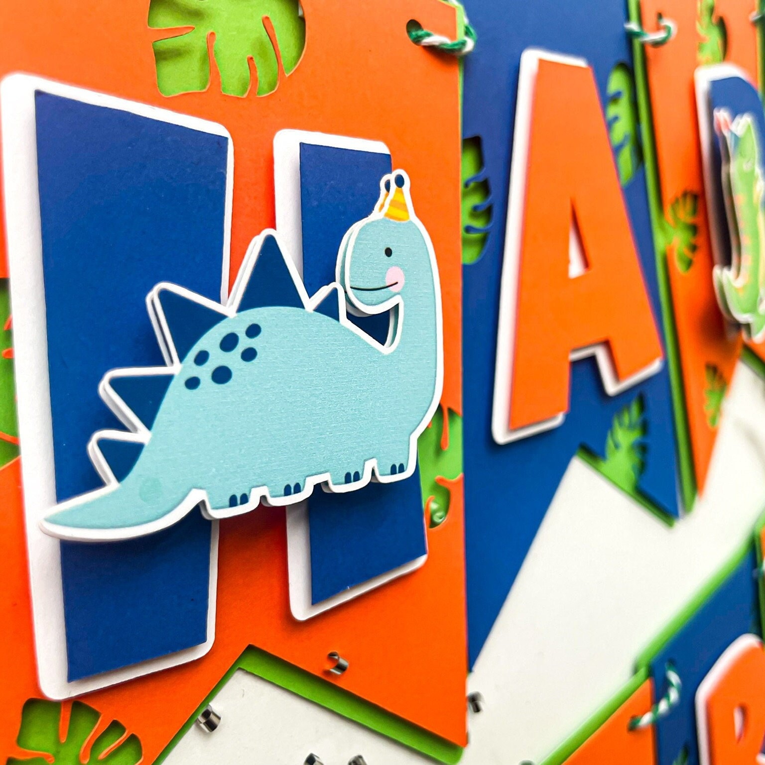 Dinosaur Happy Birthday Banner Dinosaur Party Decoration Dinosaur Birthday Party Dinosaur Theme Dinosaur Garland Dinosaur Banner Flag