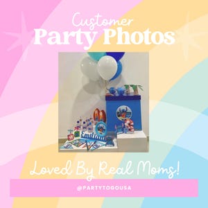 Stitch Happy Birthday Banner Stitch Theme Party Decorations Lilo and Stitch Theme Party Decor Birthday Banner Lilo and Stitch Banner image 12