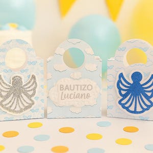 Angel Favor Boxes: Personalized Cardstock Party Favors for Baptism, Christening, Baby Shower, First Communion