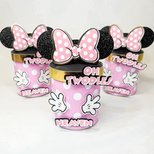 Minnie Mouse Party Favors, Oh Twoddles Party Decoration, Oh Twodles Birthday, Girl Birthday Party, Oh Twodles Chips Can, 2nd Birthday