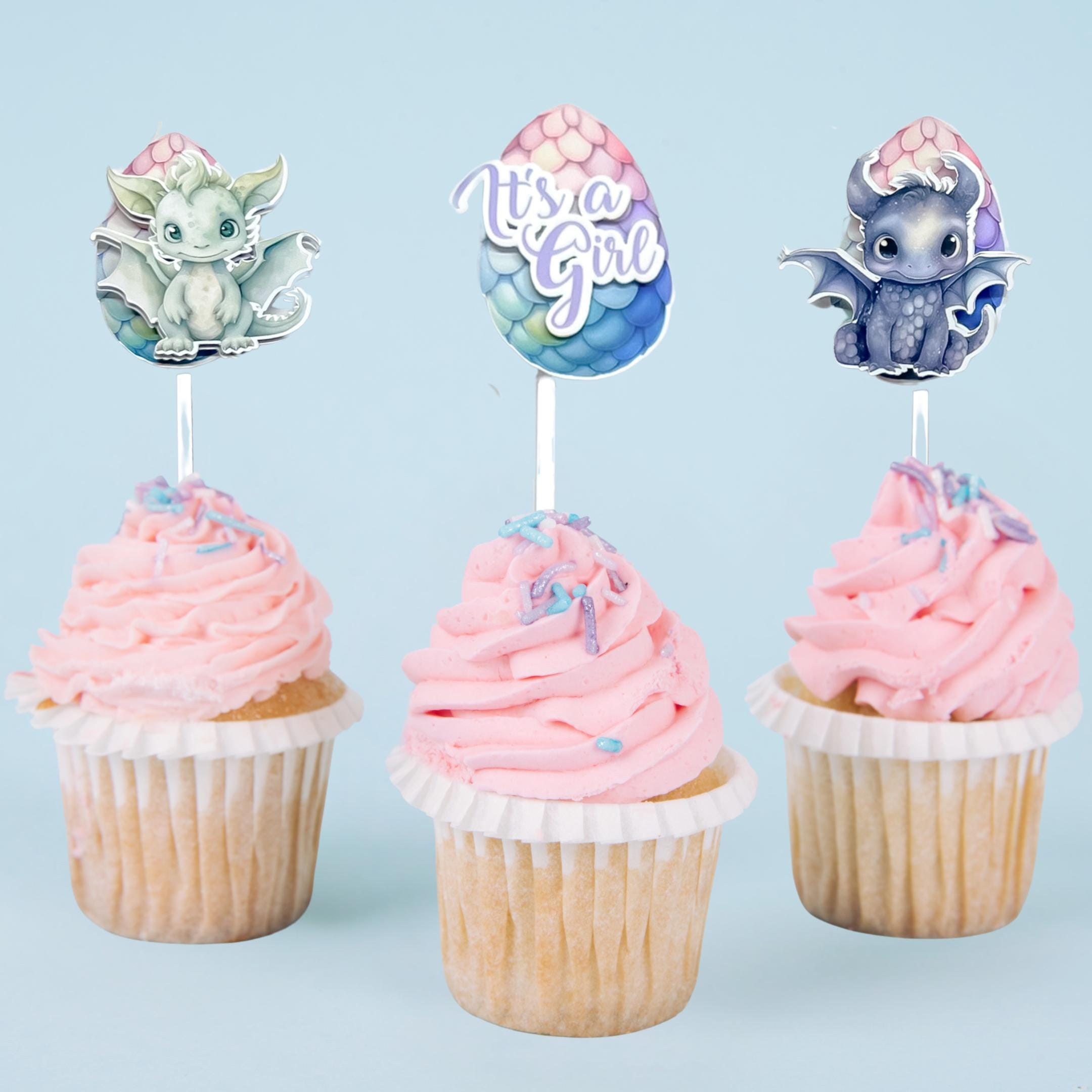 Dragon Vert Decorations Cupcakes Dragons Magiques Decoration