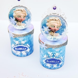 Frozen Party Favor Elsa And Anna Pringles Snack Cans Personalized Winter Theme (1.3oz, Handmade Sparkling Cardstock, Custom Child Name) image 8