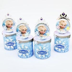 Frozen Party Favor Elsa And Anna Pringles Snack Cans Personalized Winter Theme (1.3oz, Handmade Sparkling Cardstock, Custom Child Name) image 11