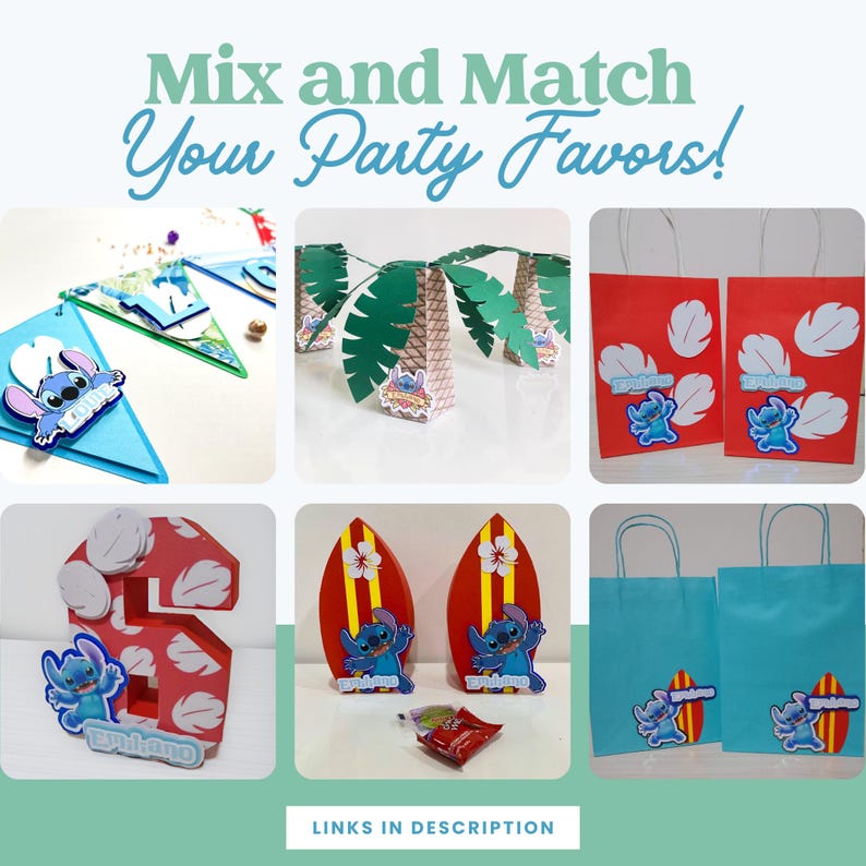 Stitch Happy Birthday Banner Stitch Theme Party Decorations Lilo and Stitch Theme Party Decor Birthday Banner Lilo and Stitch Banner image 13