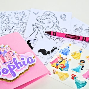 Princess Coloring Pages, Princess Party Decorations, Princess Party Favors, Princess Coloring Book, Princess Stickers