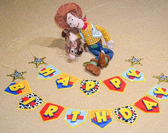 TaoBary Toy Theme Birthday Banner - Reusable Felt Garland For Party Decorations