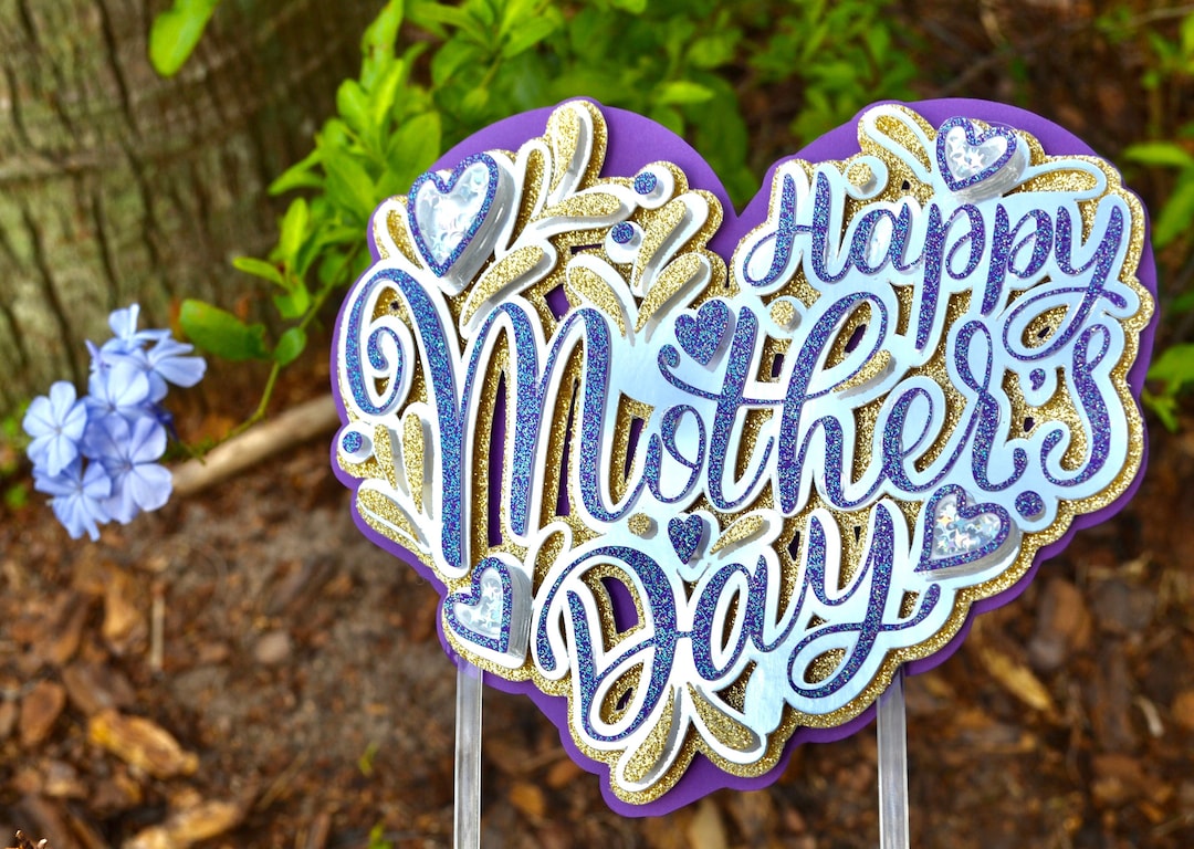 Happy Mother's Day Cake Topper, Mother's Day Party Decorations, Mother ...