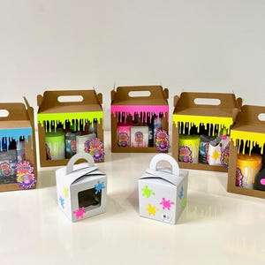 Personalized Kids Paint Party Favor Box Set | Art-Themed Birthday Party Favors | Fun Paint Party Decor