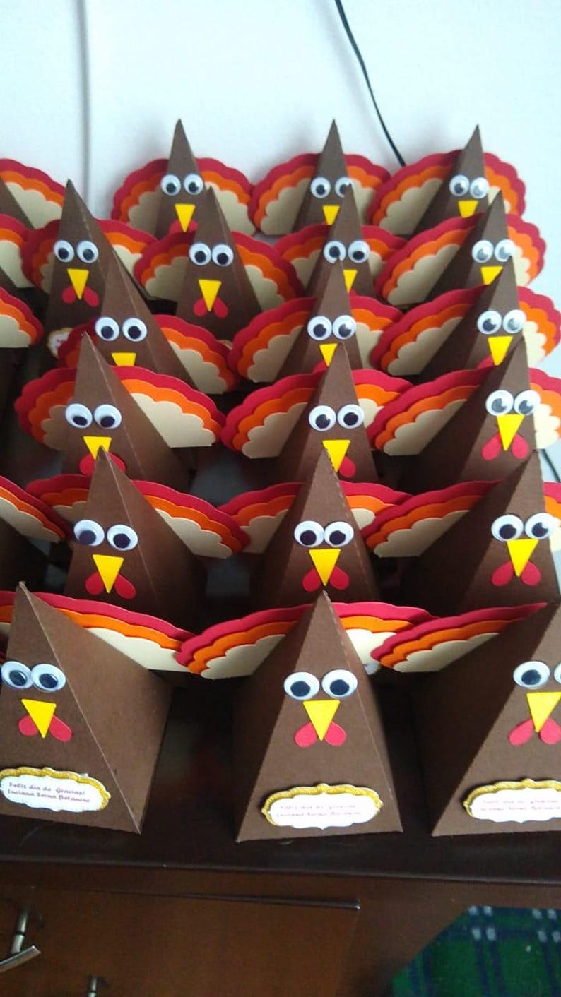 Turkey Favor Boxes Thanksgiving Party Decor | Kids Birthday Treat Boxes ...