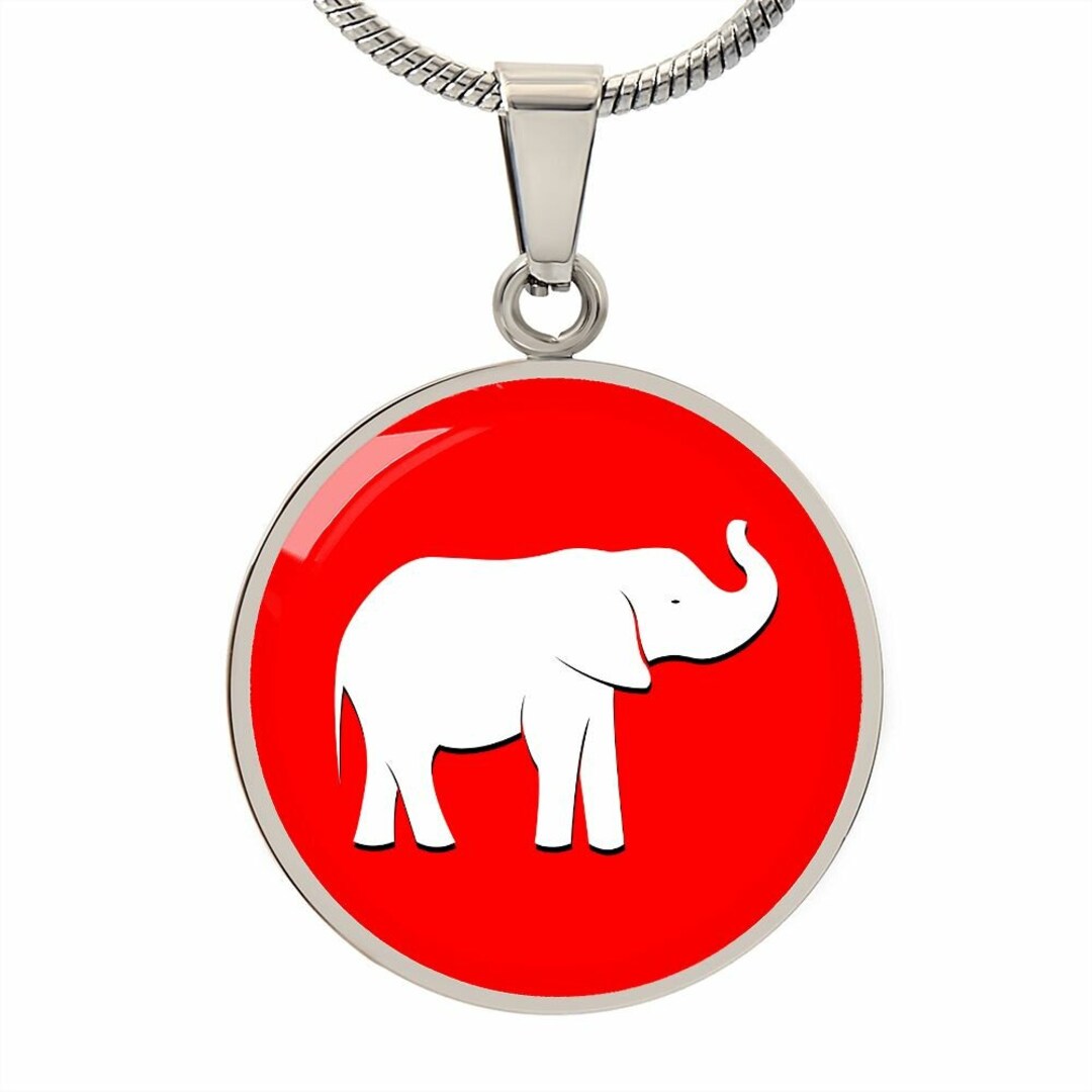 DST Red White Elephant Etsy