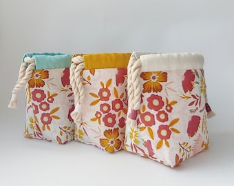 Drawstring Pouch/ Bag of Holding - When White Flowers Bloom
