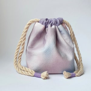 Kleiner Beutel mit Kordel - Lavendel, Pink, Blau