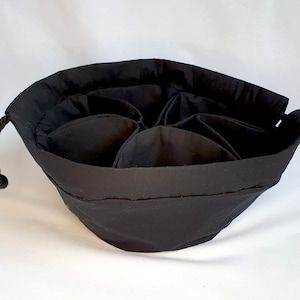 Würfelbeutel, 7 Taschen - Schwarz