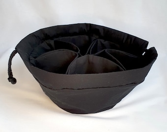 Large Dice Bag, 7 Pockets - Black