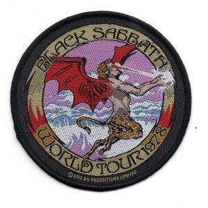 Heavy Metal Black Sabbath Patch World Tour 1978