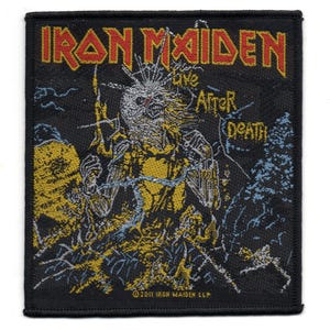 Iron Maiden Heavy Metal Iron Maiden Woven Patch Live After Death