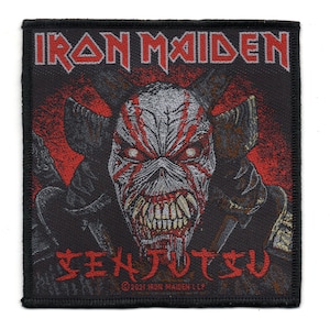 Iron Maiden Heavy Metal Iron Maiden Woven Patch Senjutsu Back Cover
