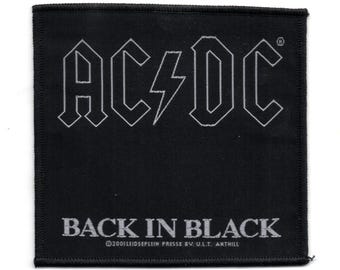 ACDC Heavy Metal Patch Back in Black