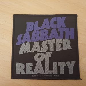 Heavy Metal Aufnäher Black Sabbath Master of Realität