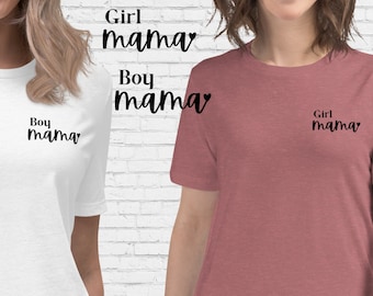 Chemise maman garçon, chemise maman fille, T-shirt femme, maman fille, maman garçon, T-shirt graphique, cadeau de fête des mères, tee-shirt pour maman