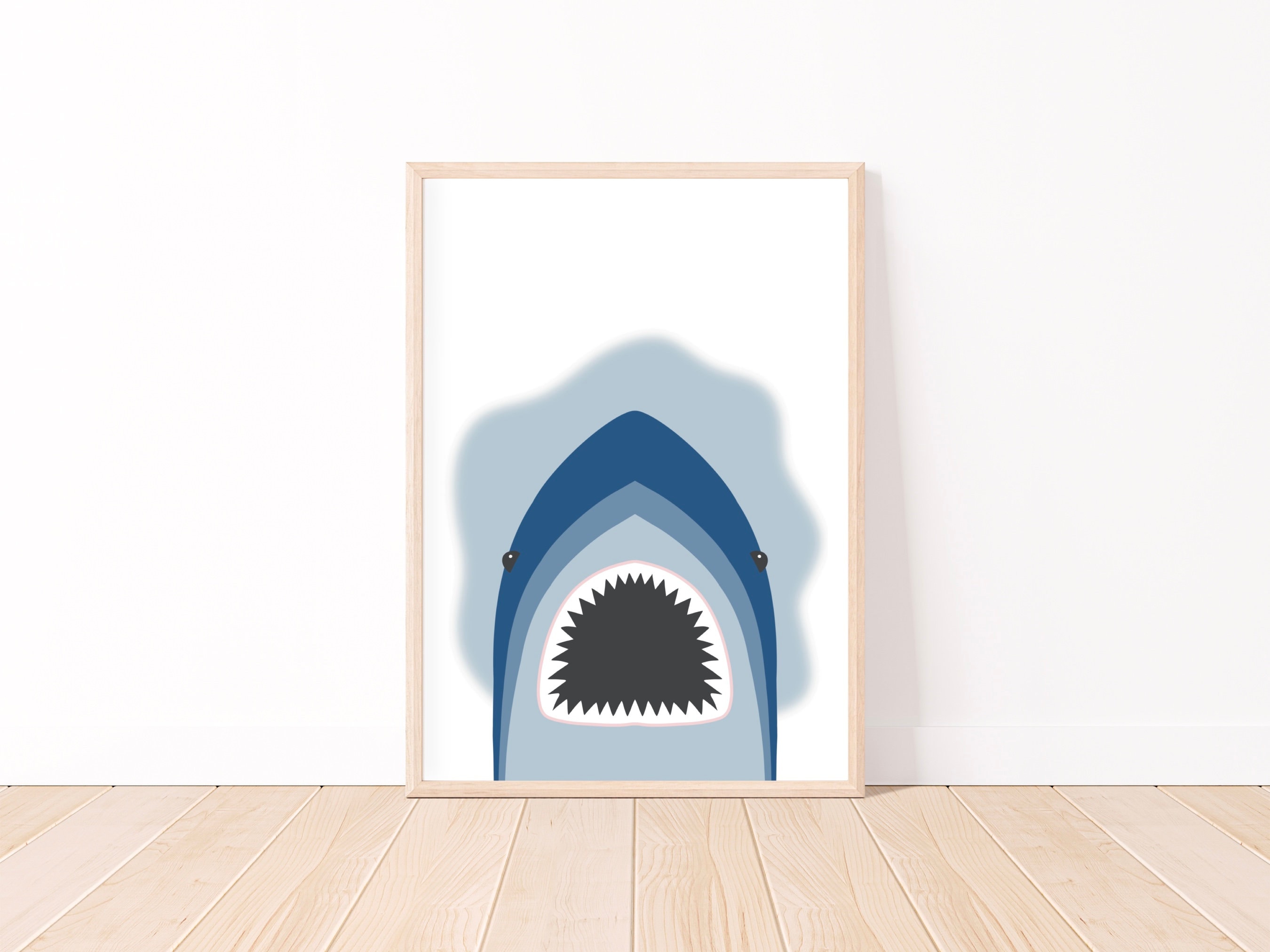 Jaws poster with iconic shark design