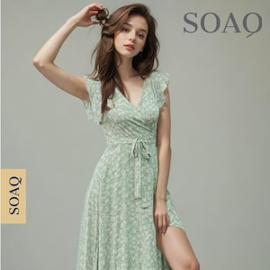 Short Sleeve Summer Women Maxi Dress Summer Floral Boho Sun Dresses for Women | Beautiful Summer Floral Pattern Summer Boho Dresses Gift