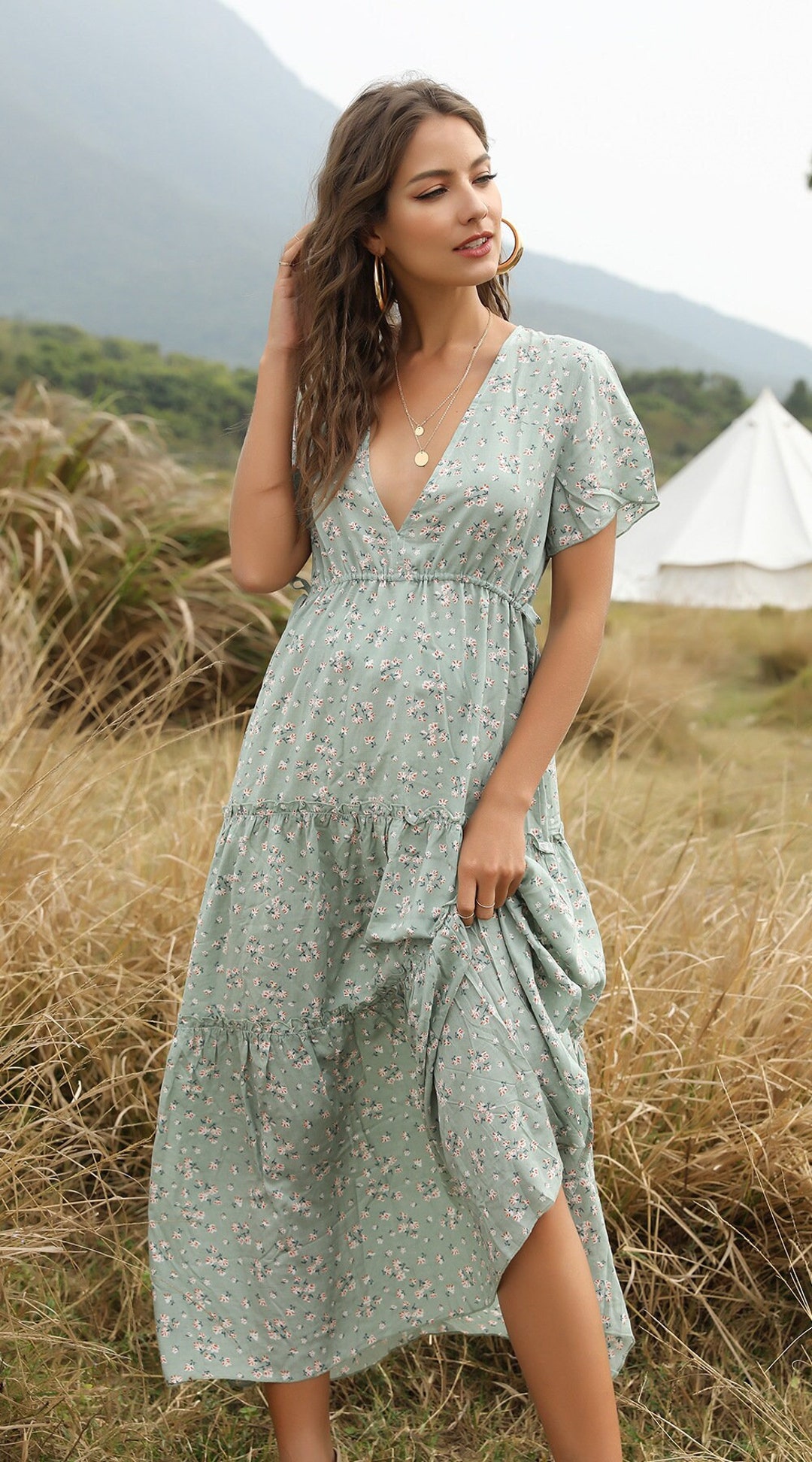 Måling Amazon Jungle dræbe Short Sleeve Summer Maxi Dress Floral Summer Dress for Women - Etsy Finland
