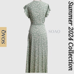 Short Sleeve Summer Women Maxi Dress Summer Floral Boho Sun Dresses for Women Beautiful Summer Floral Pattern Summer Boho Dresses Gift zdjęcie 8