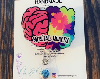 Mental health badge reel, therapist badge reel, therapist lanyard, mental health matters badge reel, healthcare reel, teacher badge holder