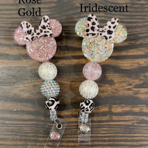 Badge reel Minnie inspired, Minnie Mouse inspired, mouse, badge reel, badge holder, vacation, Disney inspired.