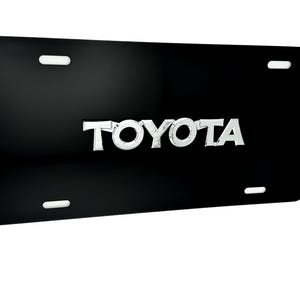 Black Gloss Front VANITY PLATE, Featuring Toyota Chrome Emblem
