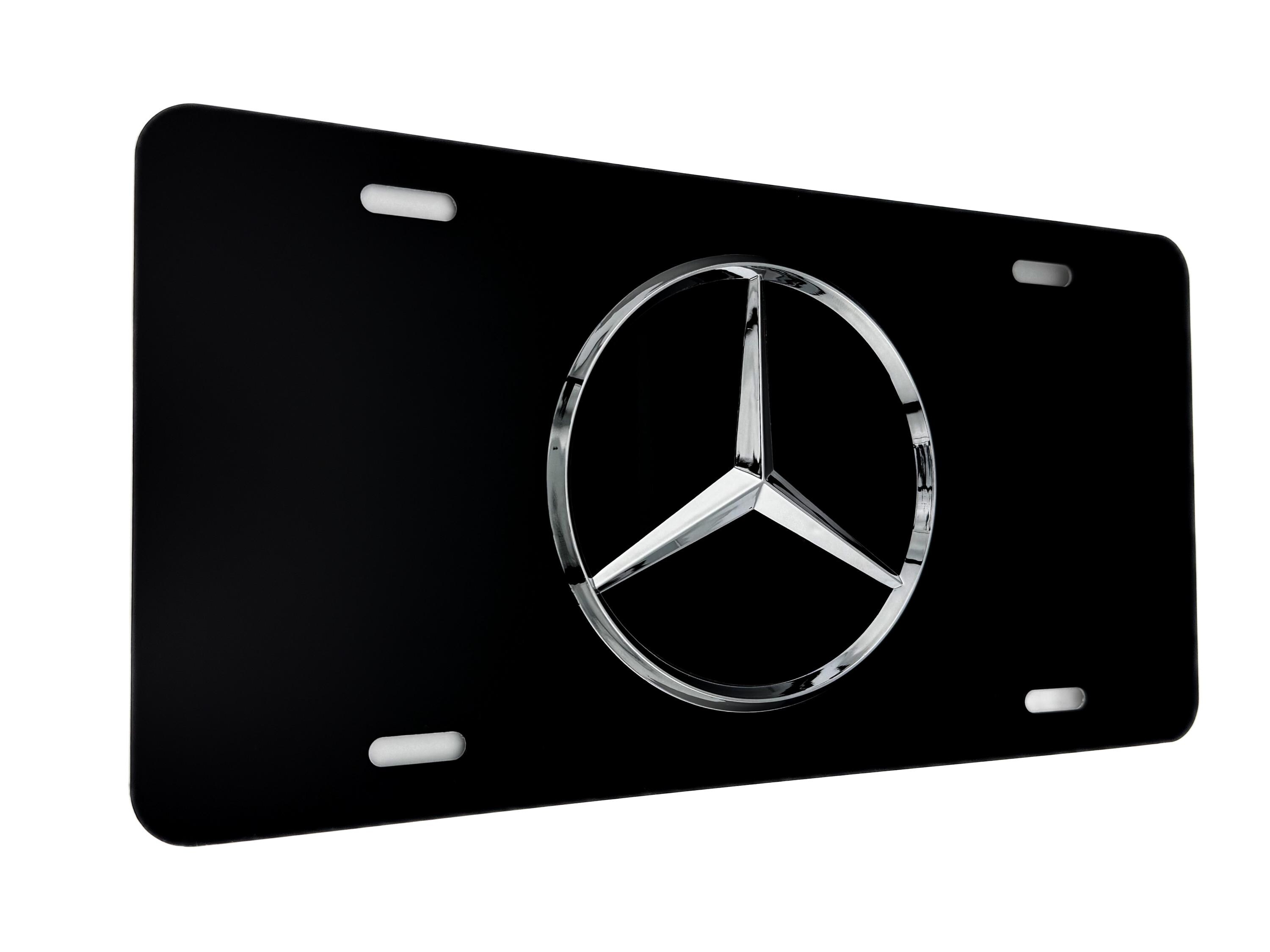 thumbnail image 2 of KA Matte Black Mercedes-Benz License Plate Frame With Screw Caps, Laser Etched, T304 Stainless Steel 2 of 4