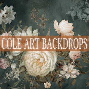 Floral Multicolor Overlays 8 Printed Backdrop, Fabric Backdrops, Printed Sweep Backdrop, Photography Backdrops