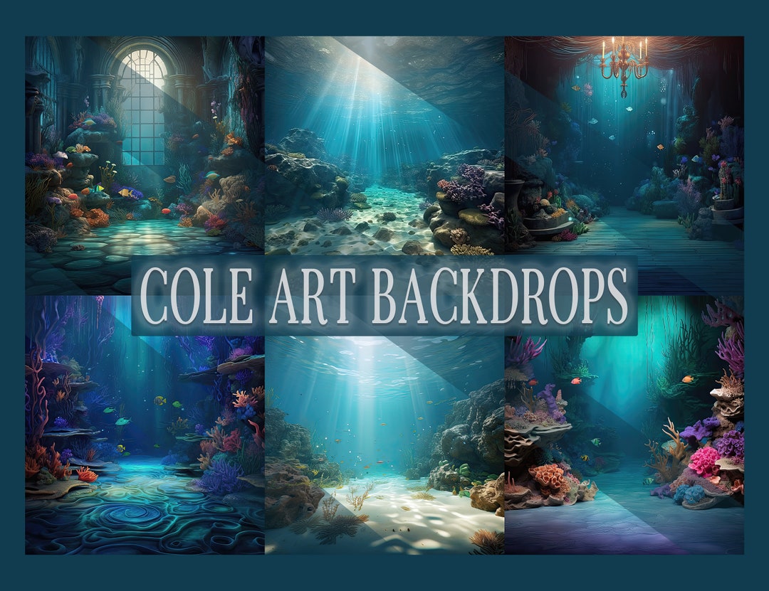 Under the Sea Digital Backdrops, Maternity Backdrop Overlays, Studio ...
