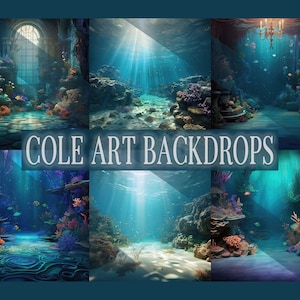 Under The Sea Digital Backdrops, Maternity Backdrop Overlays, Studio Backdrop Overlays, Fine Art Textures, Photoshop Overlays