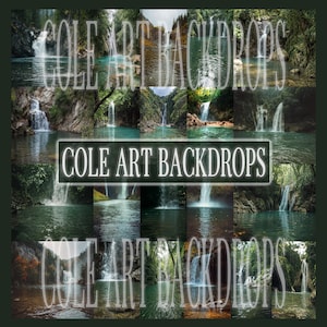 Waterfalls Set Digital Backdrops, Maternity Backdrops, Digital Backgrounds