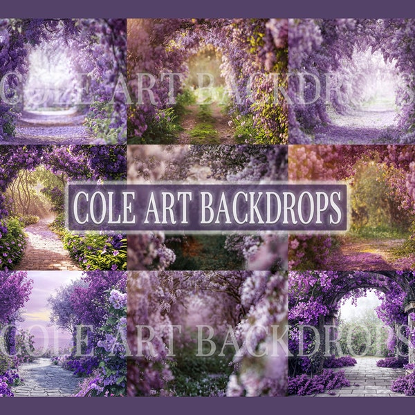 Purple Blossoms set Digital Backdrops, Maternity Backdrops, Studio Backdrops, Digital Backgrounds