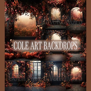 A Fall Affair Set Digital Backdrops, Maternity Backdrop Overlays, Studio Backdrop Overlays, Fine Art Textures, Photoshop Overlays