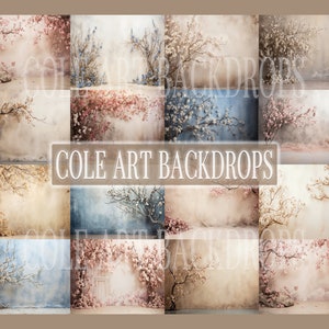 May include: A collage of 12 digital backdrops featuring a variety of pastel colors and floral designs. The backdrops are perfect for photographers and graphic designers looking to create beautiful and unique images.