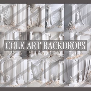 Greek White Pillars Set Digital Backdrops, Maternity Backdrop Overlays, Studio Backdrop Overlays, Fine Art Textures, Photoshop Overlays