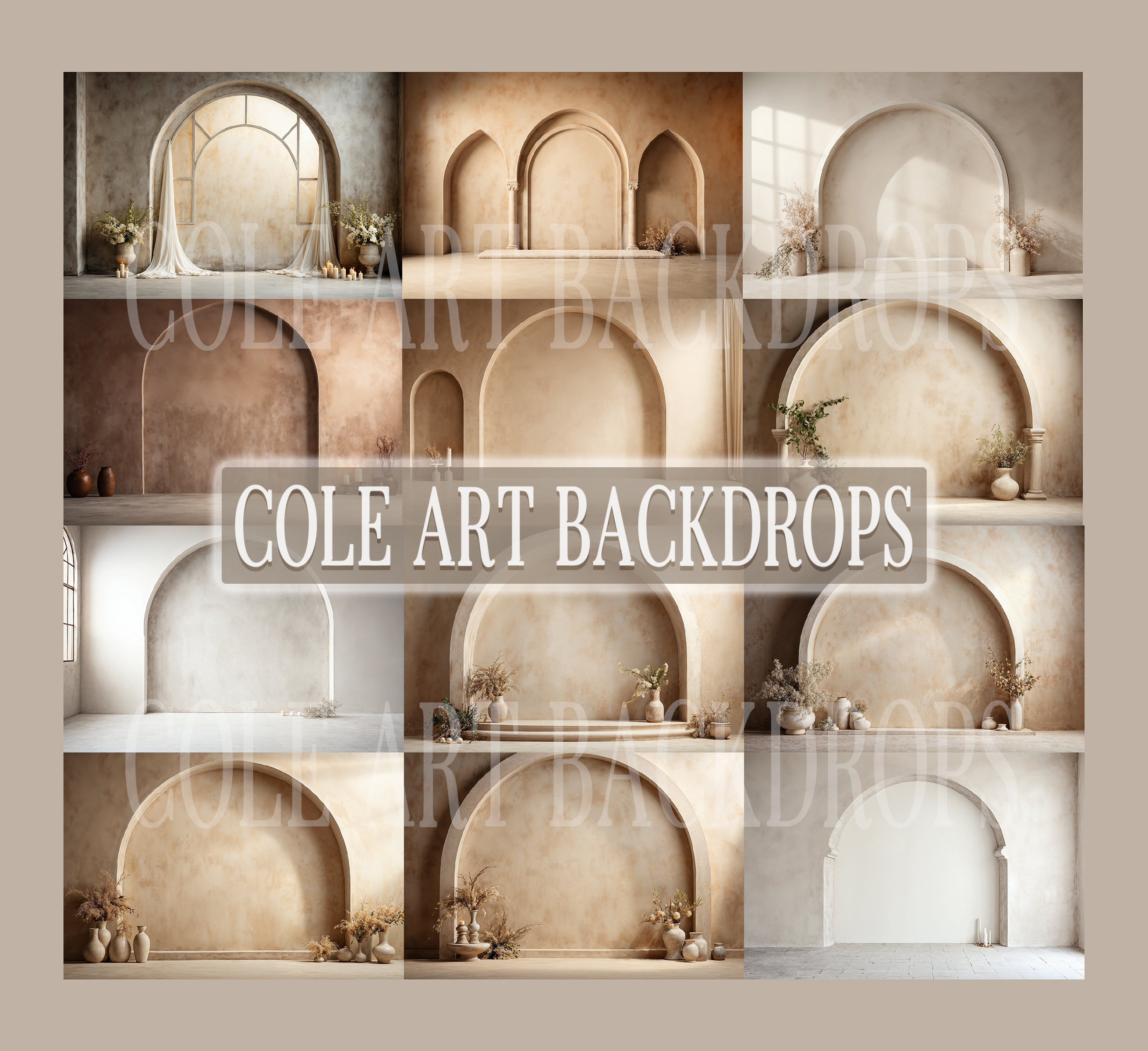 Minimal Arches Set Digital Backdrops, Maternity Backdrop Overlays, Studio Backdrop Overlays, Fine Art Textures, Digital Background