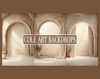 Tan Arch Vibes Set Digital Backdrops, Maternity Backdrop Overlays, Studio Backdrop Overlays, Fine Art Textures, Photoshop Overlays