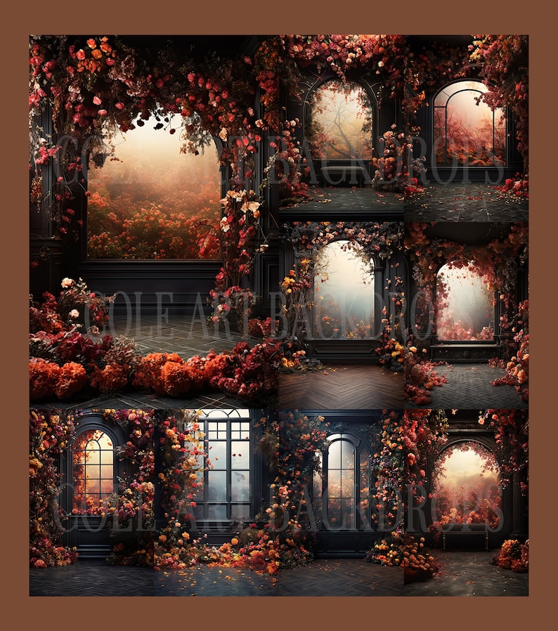 A Fall Affair Set Digital Backdrops, Maternity Backdrop Overlays ...