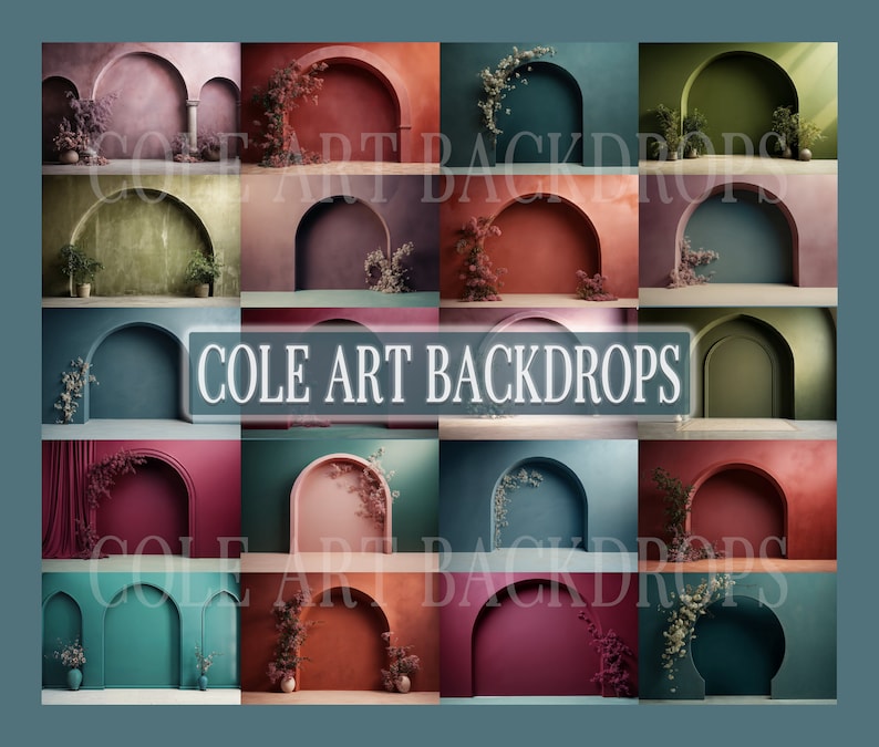 Minimal Color Arches Set Digital Backdrops, Maternity Backdrop Overlays ...