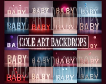 Baby Sign Color set Digital Backdrops, Maternity Backdrops, Digital Backgrounds