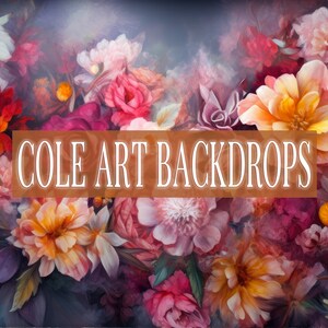 Floral Oil Painting 6 Printed Backdrop, Fabric Backdrops, Printed Sweep Backdrop, Photography Backdrops