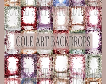 Frames met achtergrondverlichting Digitale achtergronden, Zwangerschapsachtergronden, Digitale achtergronden