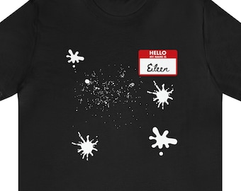 Funny Eileen Name Tag Halloween Costume T-Shirt Come On Eileen 80s Music Retro Party Tee Unisex Short Sleeve