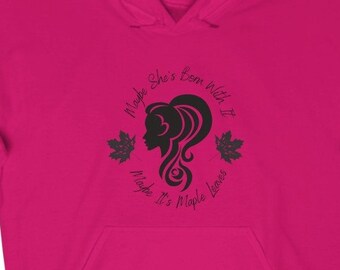 Maple Leaves Hoodie Funny Outdoor Camping Sweatshirt Nature Lover Unisex Hooded Pullover Fall Adventure Hiking Gift