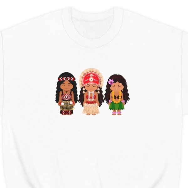 Polynesian Friends Trio Crewneck Sweatshirt, Maori Tahitian Hawaiian Dancers Crewneck, Hula Love Shirt, Polynesian Sweatshirt